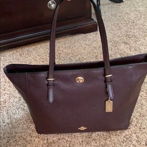 Coach Laptop Tote in Crossgrain Leather